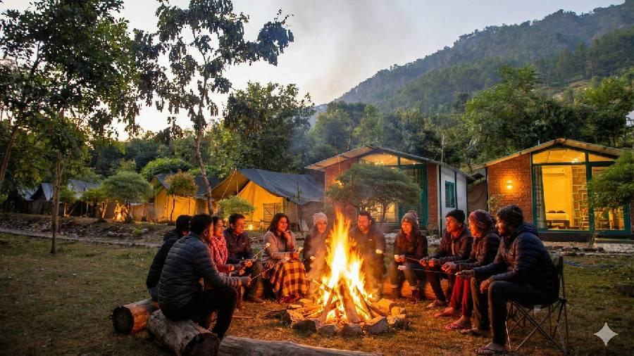 Riverside camping resort in Rishikesh